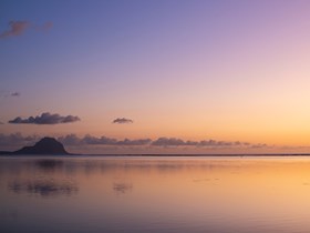 Coucher du soleil à l'ouest de l'île Maurice