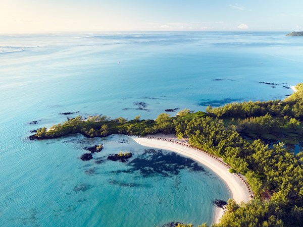 La plage des golfeurs sur l'île aux Cerfs