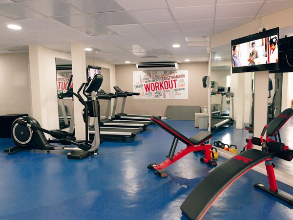La salle de sport de l'hôtel Ambre