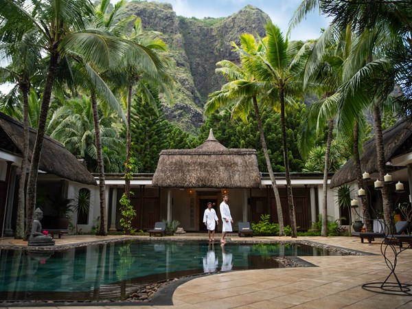 Le spa du Dinarobin au pied du Morne