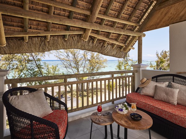 Le balcon dela chambre Deluxe Beachfront
