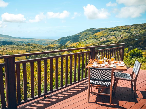 La vue du chalet Chamarel