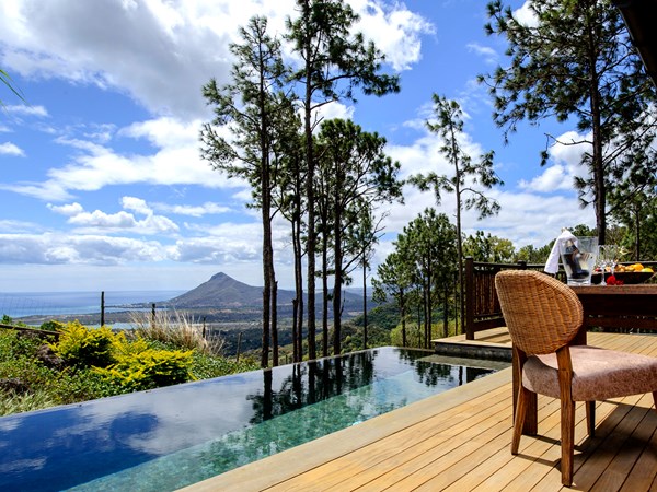 Vue depuis l'hôtel Lakaz Chamarel Exclusive Lodge