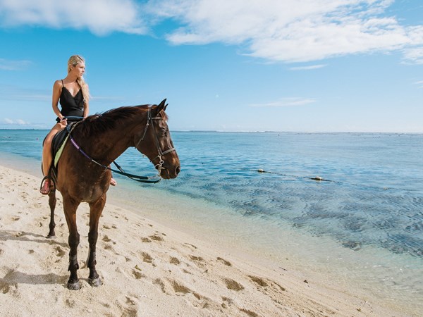 Balade à cheval sur la plage du Morne