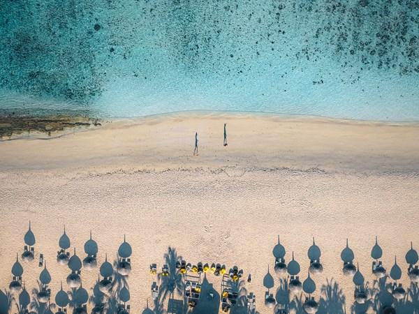 Une plage privée bordant l’un des plus beaux lagons de l'île