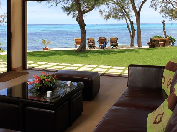 Depuis le salon profitez de l'horizon turquoise