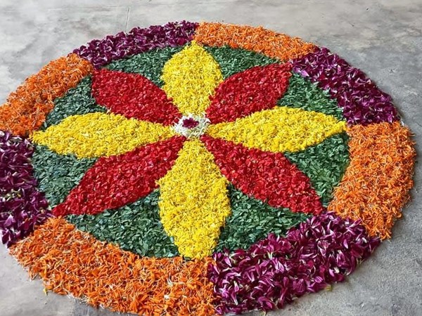 Rangolis de fleurs
