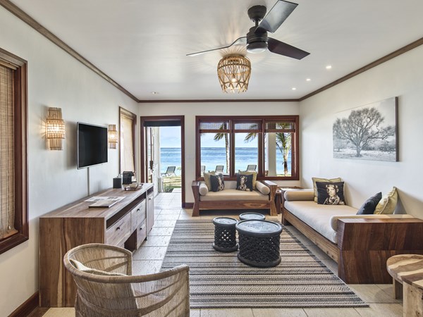 Le salon de la Senior Suites Beachfront - Ground Floor