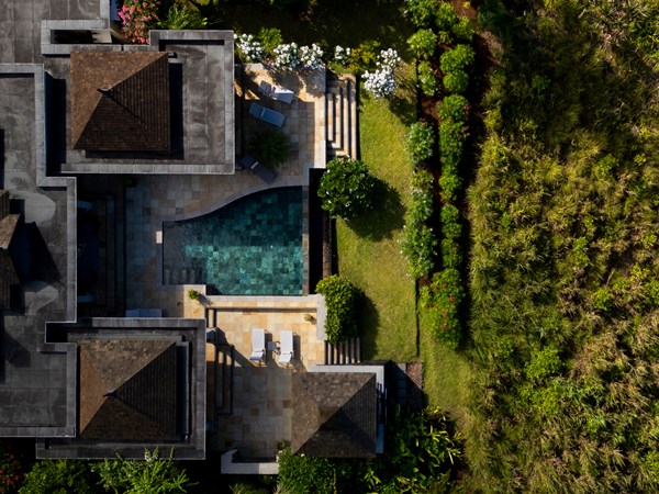 La vue aérienne de la 4 bedroom Pool Villa
