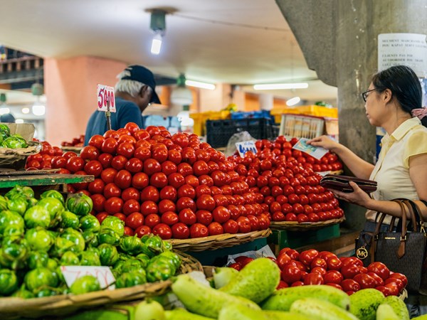Les légumes frais du marché de Port Louis