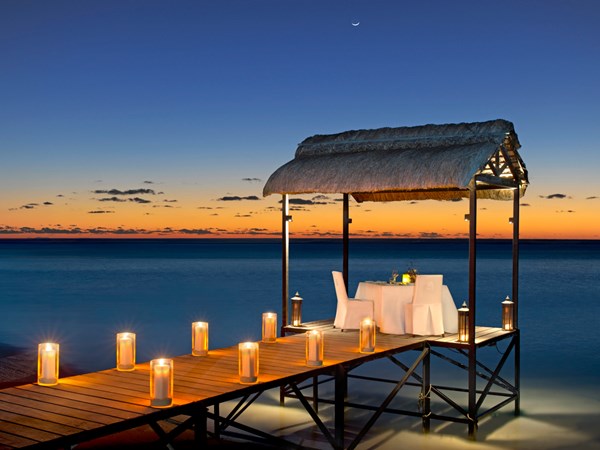 Un repas magique sur le ponton