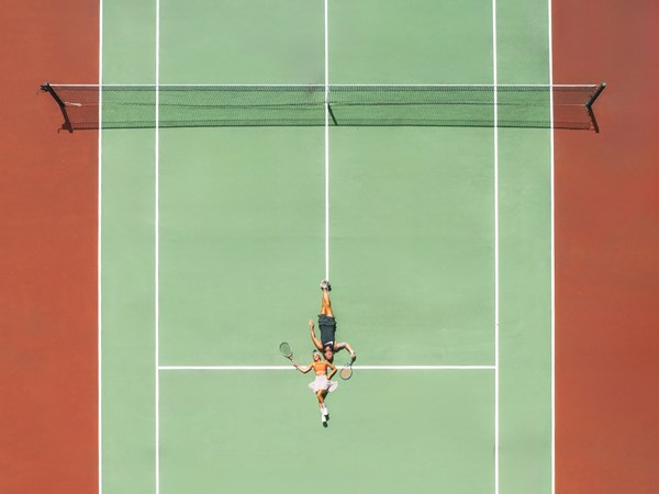 Le court de tennis