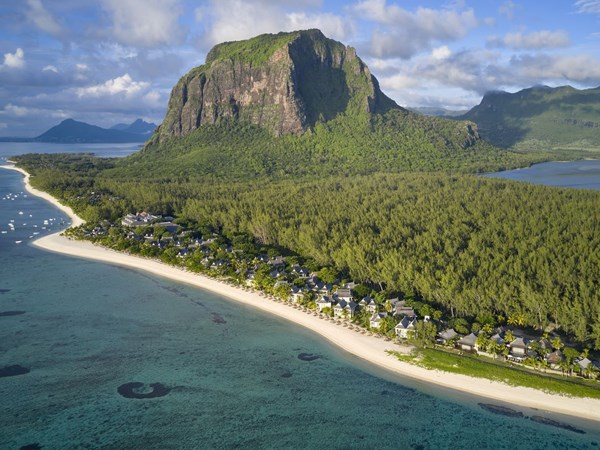 Vue aérienne du St Regis Le Morne Resort, Mauritius