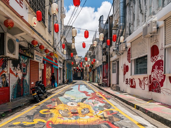 Street art dans le quartier de Chinatown à Port Louis