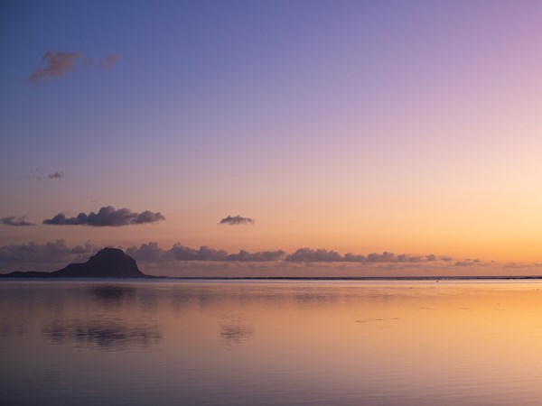 Coucher de soleil  à l'ouest de l'île Maurice