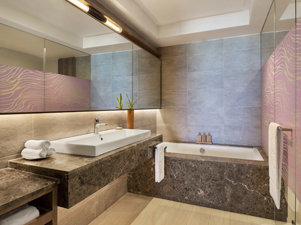 Salle de bain de la Hibiscus Ocean View Room