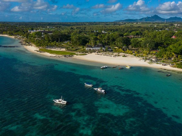 La vue aérienne de la plage