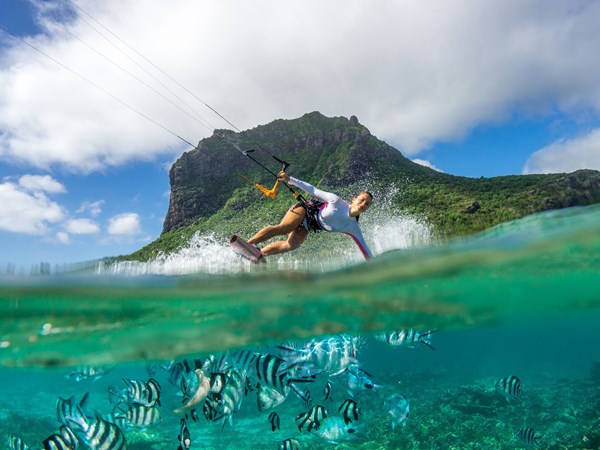 Kitesurf au pied du Morne