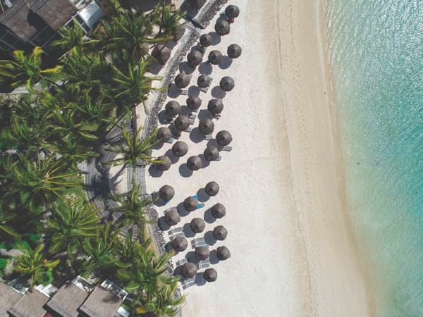 Vue aérienne de la plage du Veranda Palmar Beach