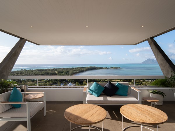 La magnifique vue depuis le salon extérieur