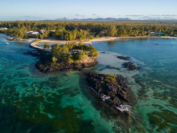 La vue aérienne de la villa