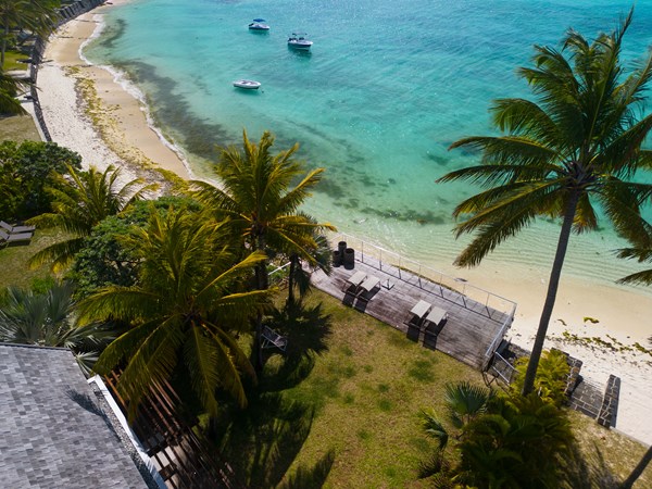 La vue aérienne de la Villa Rubis