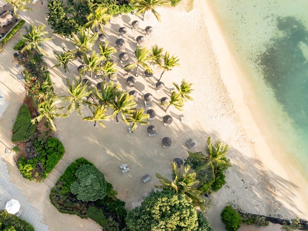 Vue Aérienne du Zilwa et de sa plage