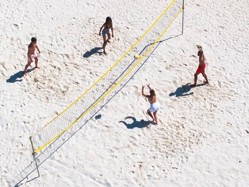 Séance de beach volley