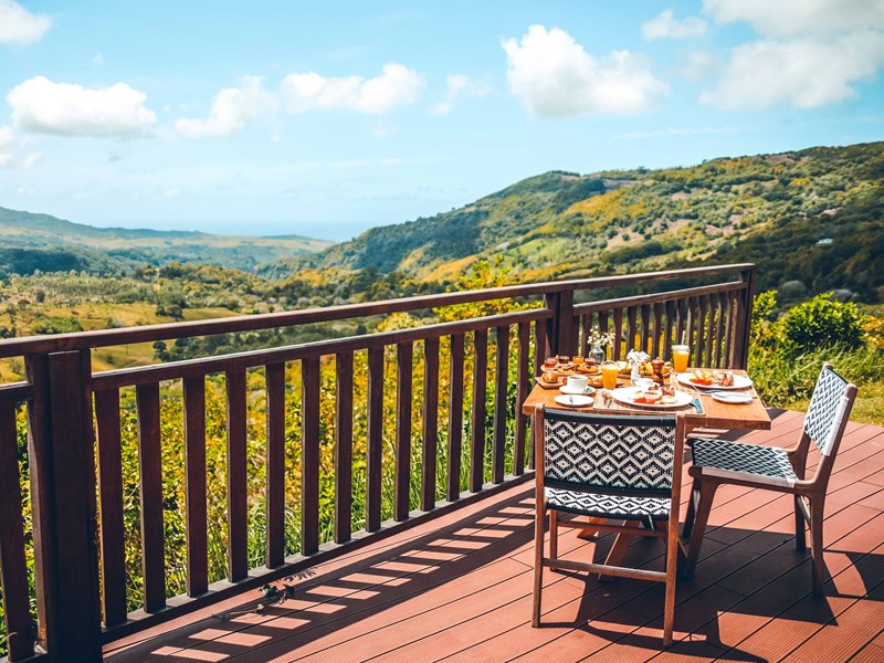 La vue du chalet Chamarel