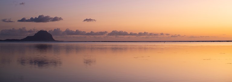 Coucher du soleil à l'ouest de l'île Maurice