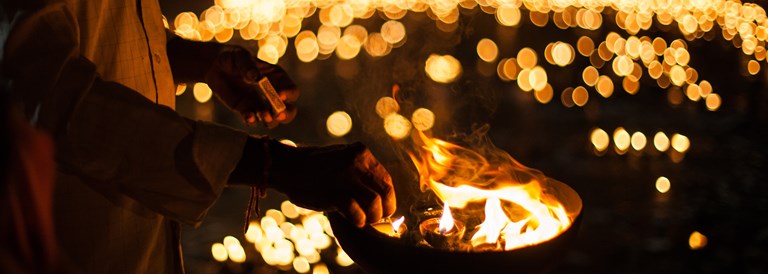 Bougies de Divali à l'île Maurice